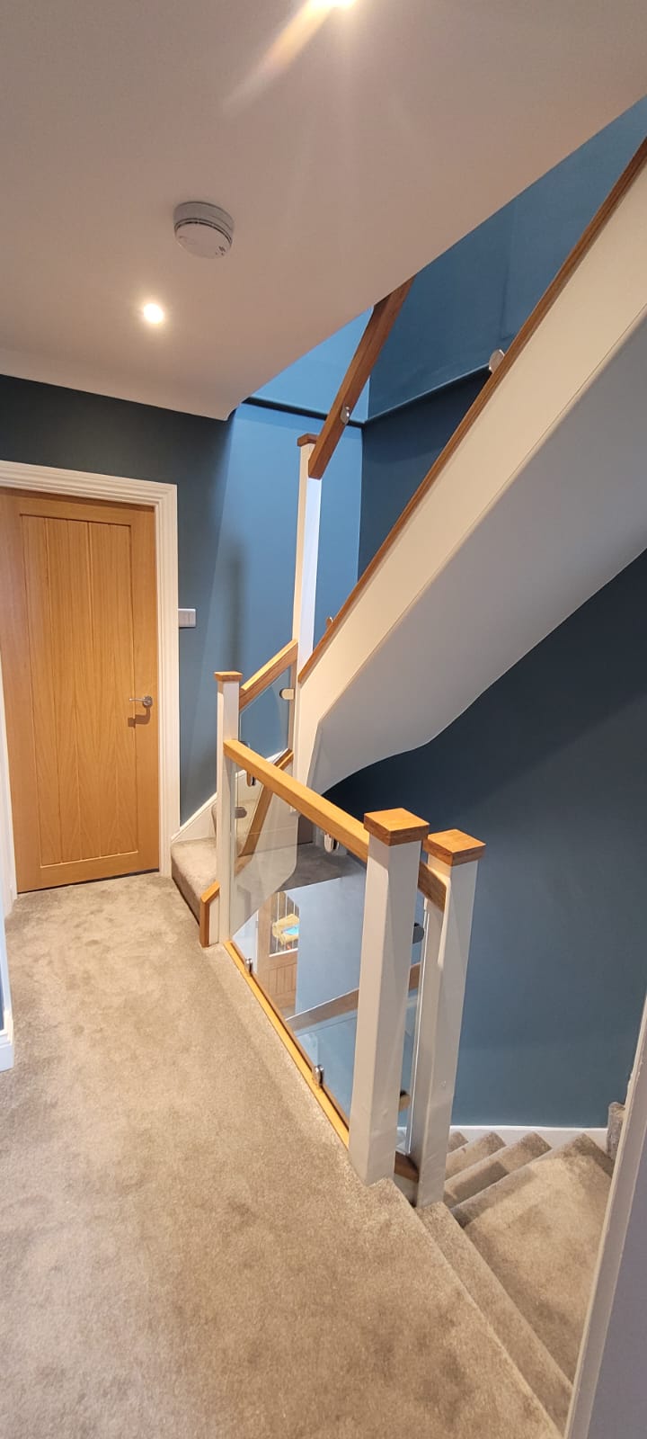 Before — Modern semi · blue landing